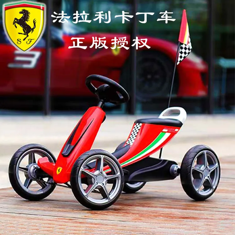 

Ferrari Children Boy Girl 3-6 Year Go-kart Can Sit Ride Four Wheel Bicycle F1 Race Vehicle Kids Bike Bmx New Genuine Sepeda