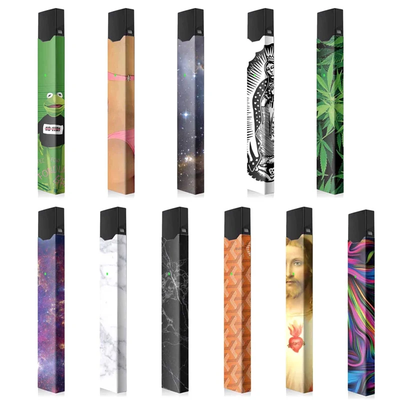 Модная ультратонкая стереонаклейка 2.5D для электронной сигареты JUUL Host sticker с 11 узорами Vape Skin sticker s