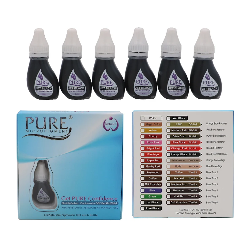 

Brown Original USA Biotouch Pigment Get Pure Confidence Pure Micropigment Permanent Makeup Tattoo Inks Eyebrow Eyeliner Lip