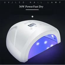 36 Вт SUN1x Сушилка для ногтей УФ-светодио дный ногтей лампы с автоматическим ручной Сенсор Smart 30/60/90 s таймер ЖК-дисплей Дисплей Свет Nail Art инструменты