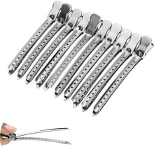 2016 new 10pcs Pro Hair Salon silver Hairdressing Tools Duck Mouth Hairdresser Hair Section Clip Clips For Hair Styling tool