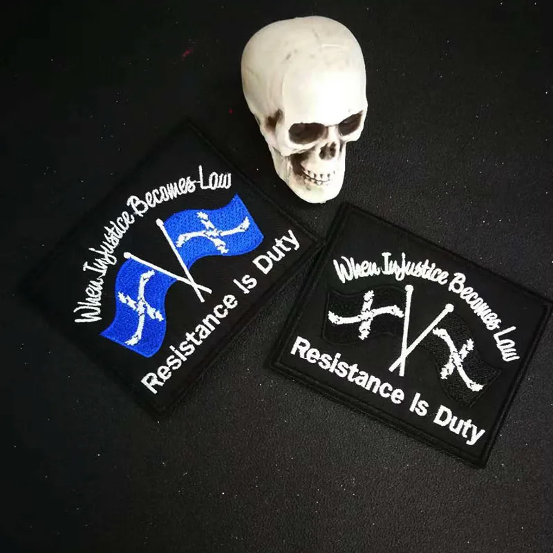 Australia Army flag Iron On patch Resistance Is Duty Embroidered biker Patches Clothes Stickers