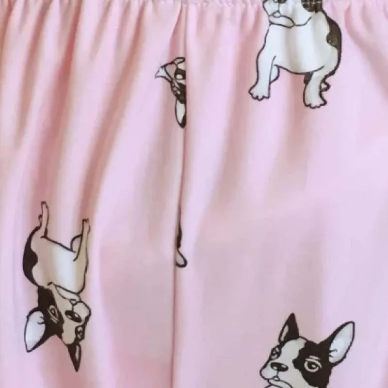 Пижама корги Мопс брюки низ каваи брюки женские пижамы для сна одежда для отдыха размера плюс трикотаж хлопок ночное белье xl