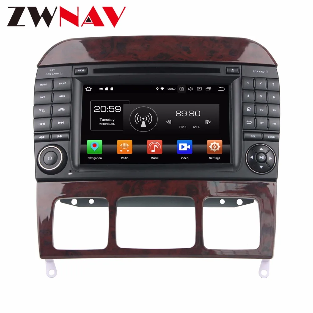 Cheap 2Din Android 8.0 Car DVD Player For Mercedes Benz S-Class W220/S280/S320/S350 /S400/S430/S500 Radio GPS Navigation auto stereo 5