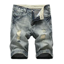 Летние новые модные мужские джинсовые шорты, высококачественные хлопковые мужские шорты, повседневные тонкие модные мужские шорты большого размера ZZG58