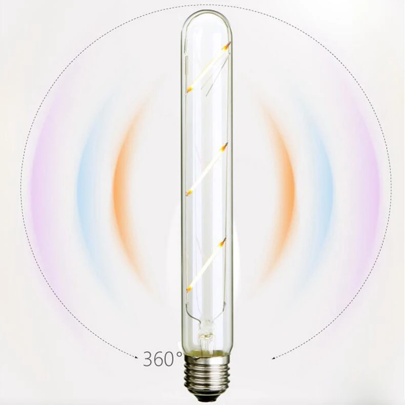 E27 можно использовать энергосберегающую лампу или светодиодную лампочку) T125 T185 Светодиодная трубчатая лампа 220V Винтаж лампа накаливания Эдисона Светильник лампа Энергосберегающая лампа для дома украшение декорация для коридора