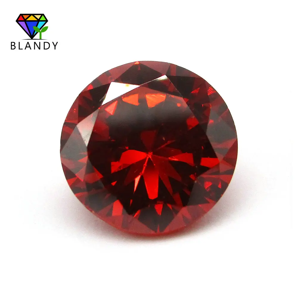 

AAAAA Quality 1000pcs/lot 0.8~3.0mm Round Cut Red Cubic Zirconia Stone Loose Garnet CZ Stones Synthetic Gems For Jewelry Making