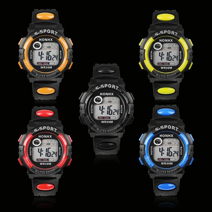 Honhx Led цифровые детские часы брендовые Роскошные наручные часы для девочек и мальчиков Детский спортивный браслет для прогулки наручные часы, рождественский подарок