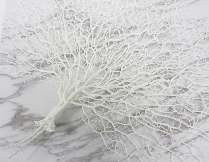 Flone Artificial Flowers Coral Branch Peacock Shape Fake Flower Branch Bouquet Green Plant Fake Treebranch Wedding Home Decor (1)
