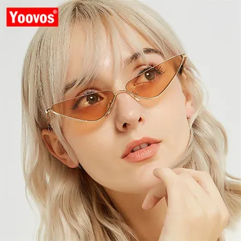 

Yoovos 2019 Vintage Metal Cat eye Sunglasses Women Classic Eyeglasses Street Beat Shopping Mirror Oculos De Sol Gafas UV400