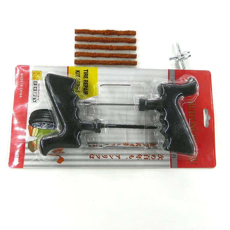 Auto Car Motorcycle Tubeless Tire Tyre Puncture Plug Bike Tire Cement Tool Kit