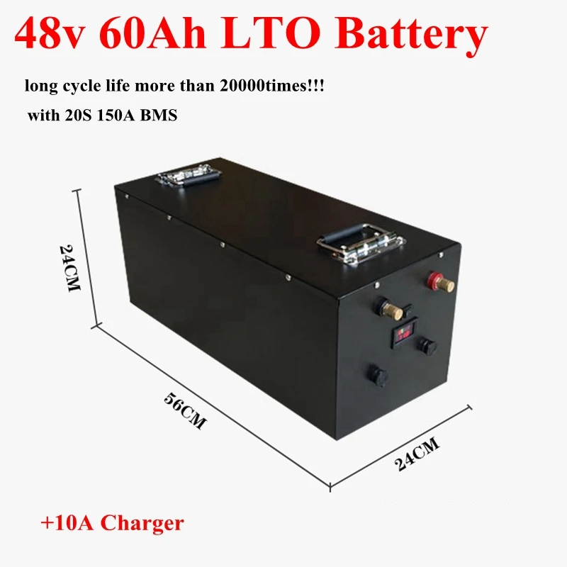 Перезаряжаемый литиевый титановый аккумулятор LTO 48V 60AH 2 4 v для солнечной системы