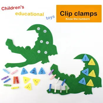 

6PCS Children's handmade clip clip DIY toy Nonwoven Animal Material Package Kindergarten Decoration Mathematical toy
