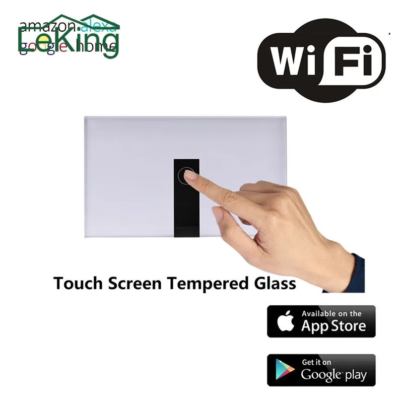 

1-Way WIFI Smart Touch Switch Control via APP or Voice Control Light Switch Work With Alexa Home Control Light Switch Panel