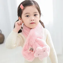 Милый плюшевый шарф с рисунком из мультфильма, Детская пятиконечная звезда, шарф для маленьких школьников, зимний утепленный шарф для мальчиков и девочек