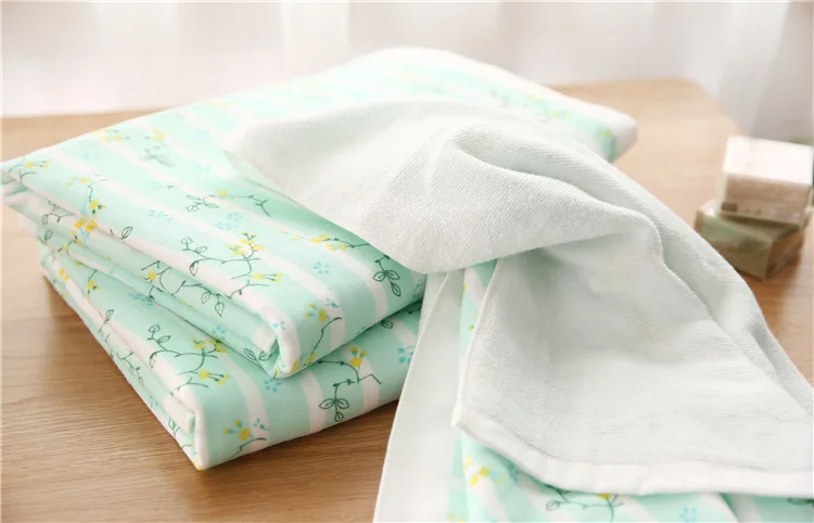 Trixx Daballa Bayi Bath Towel Dua Lapisan Kain Tumpukan Terry Bayi