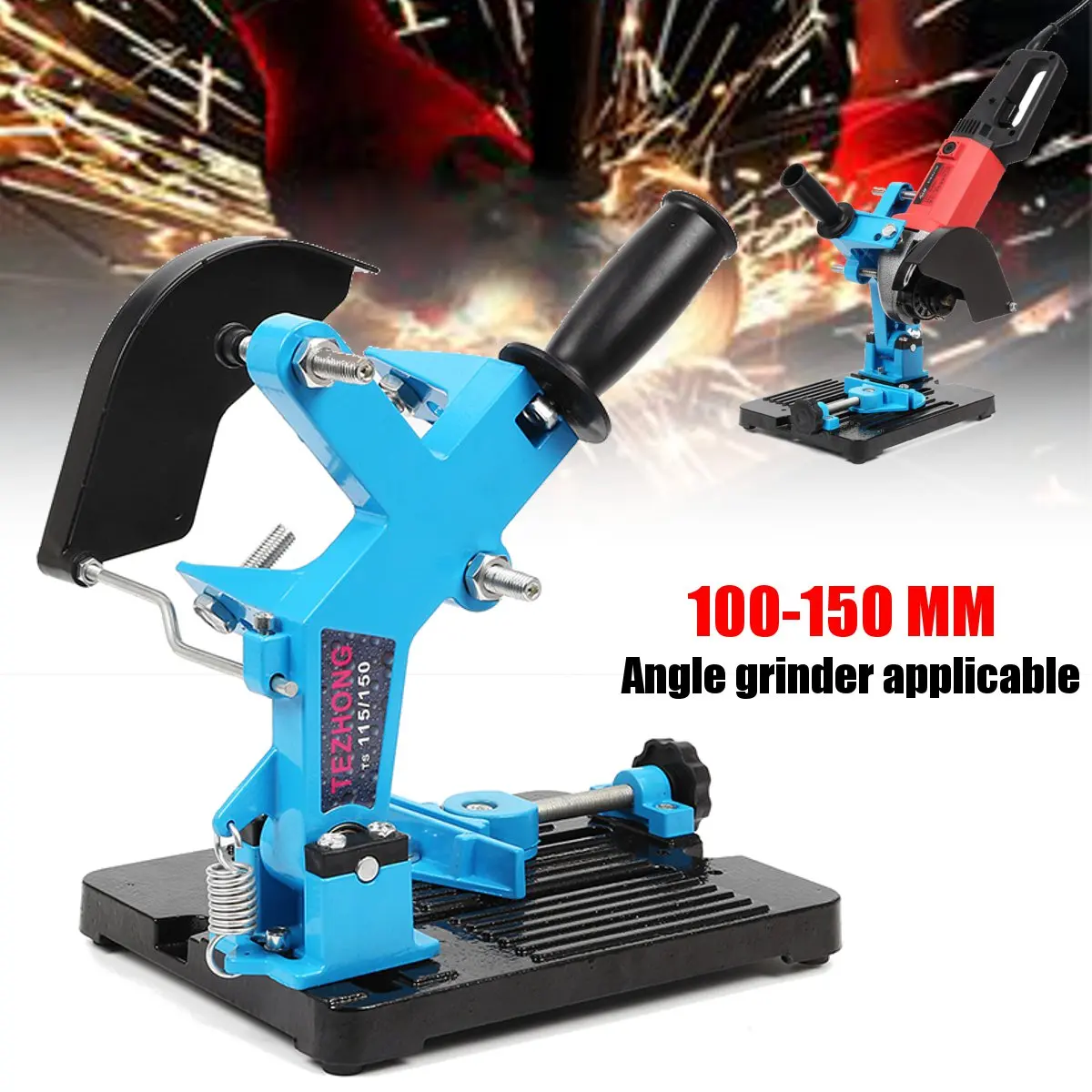 

Angle Grinder Stand Angle Grinder Bracket Holder Support For 115-150 Cutter Angle Grinder Cast Iron Base Power Tool Accessory