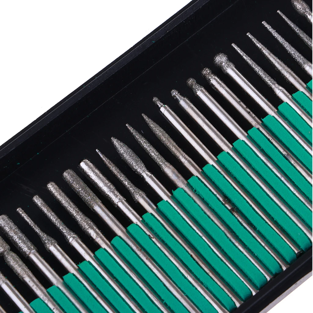 30pcs Emery Electroplating Grinding Head Grinding Needle Sets for Carved / Abrasive Gundam Model Tools