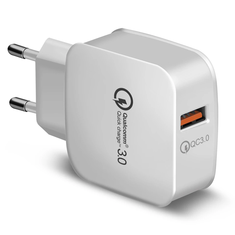 20 шт. зарядное устройство для телефона QC3.0 3 0 Быстрая зарядка USB путешествий США ЕС
