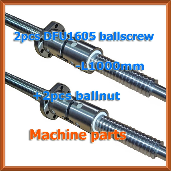 Buy linear rolled lead ballscrew ball nut set 2pcs