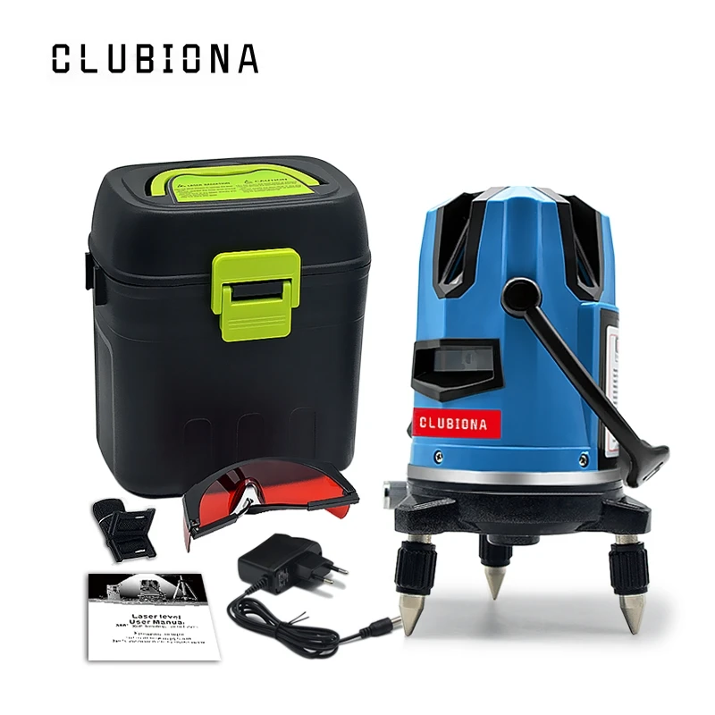 CLUBIONA 5 laser lines 6 points 360 degrees rotary 635nm outdoor mode - receiver and tilt slash available auto line laser level цена CLUBIONA 5 laser lines 6 points 360 degrees rotary 635nm outdoor mode - receiver and tilt slash available auto line laser level цены онлайн