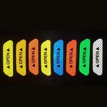

4 pcs/set car stickers car door open safety anti collision warning stickers long distance reflective auto stickers