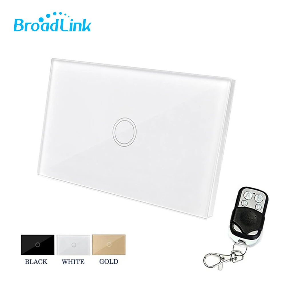 

Wireless Wall Touch Switch Control Light Panel US Sensor WiFi On/Off 1 Gang RF433 240V Smart Controller