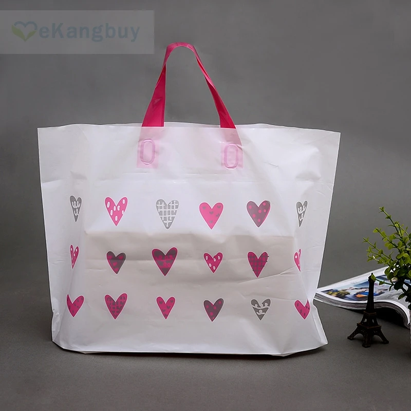 50pcs Thicken Plastic Gift Carry Bag Wedding Party Favor Bag Shopping