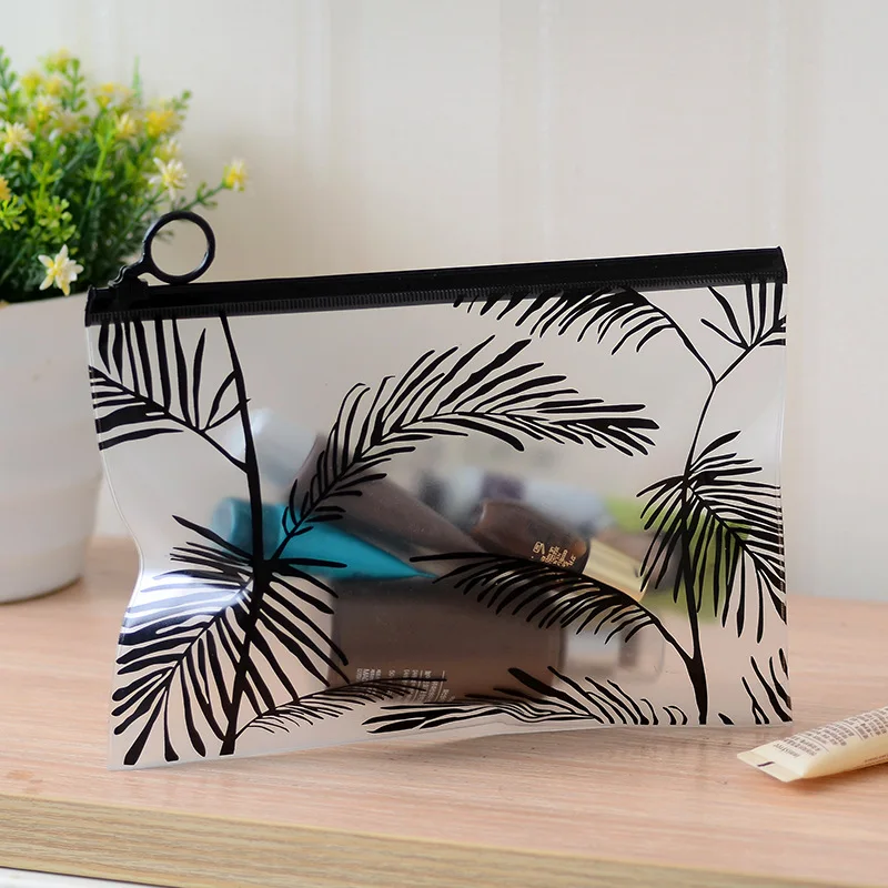 

1PC Fashion Travel Women Clear Transparent Cosmetic Bag Small Large PVC Necessary Makeup Bag Case Bath Wash Organizer Set Pouch