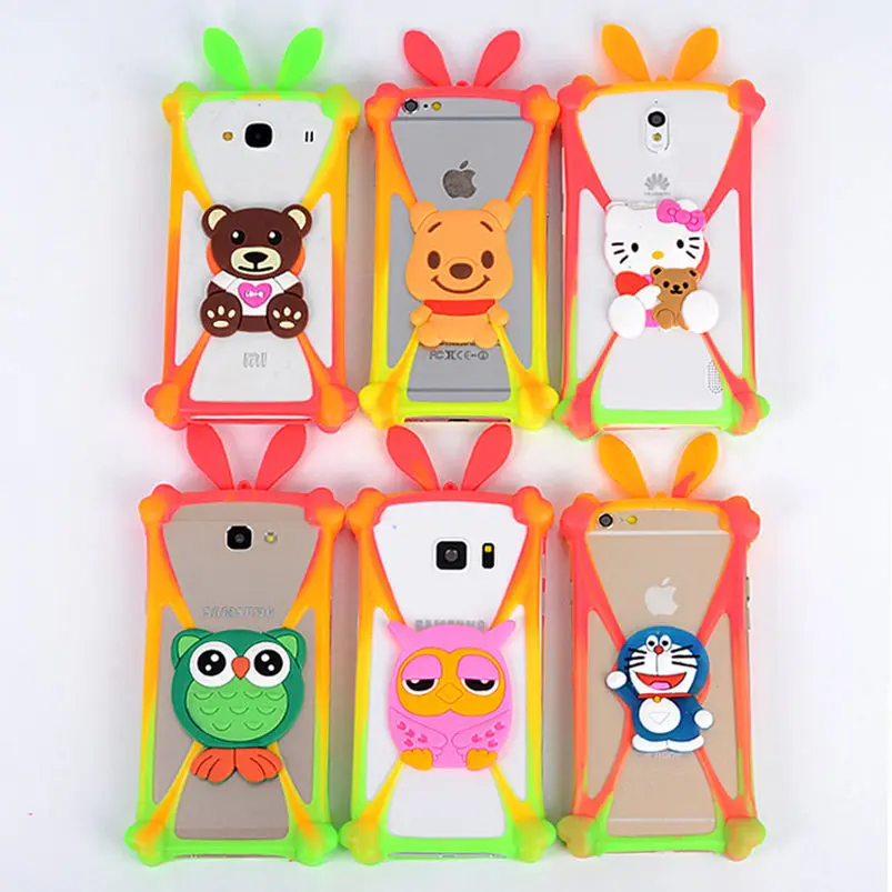 

Cute Cartoon Silicone Universal Cell Phone Holster Cases Fundas For Wiko Rainbow Case Silicon Coque Cover