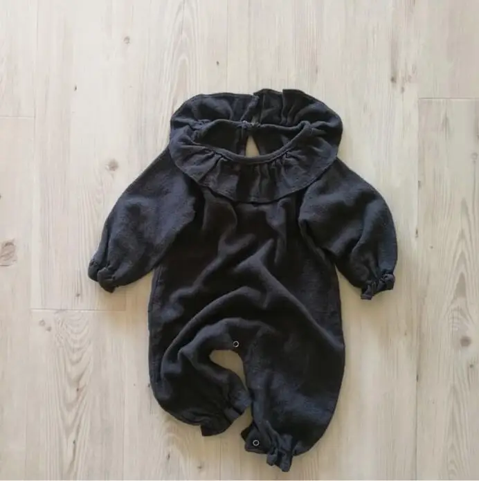 2019 INS детские комбинезоны с воротником и оборками для мальчиков девочек новые