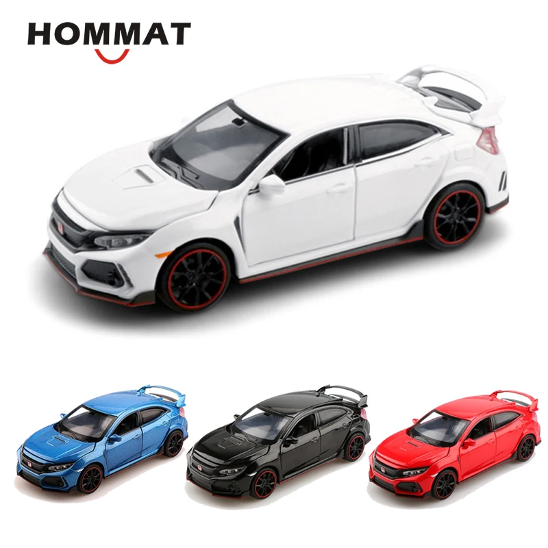 

HOMMAT Simulation 1/32 Scale Honda Civic type R Car Model Alloy 1:32 Diecast Cars Model Car Toy Vehicles Toys For Children Gifts