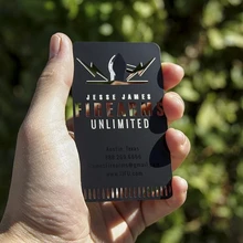 Профессиональный Дизайн Горячая пользовательский размер и дизайн черная металлическая визитная карточка