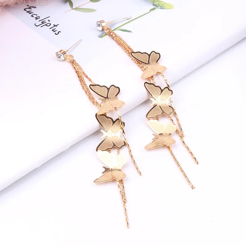 

Earrings for Women Long Style Earrings Sweet Temperament Ear Pendants Korean Edition New Style S925 Silver Needle Earrings