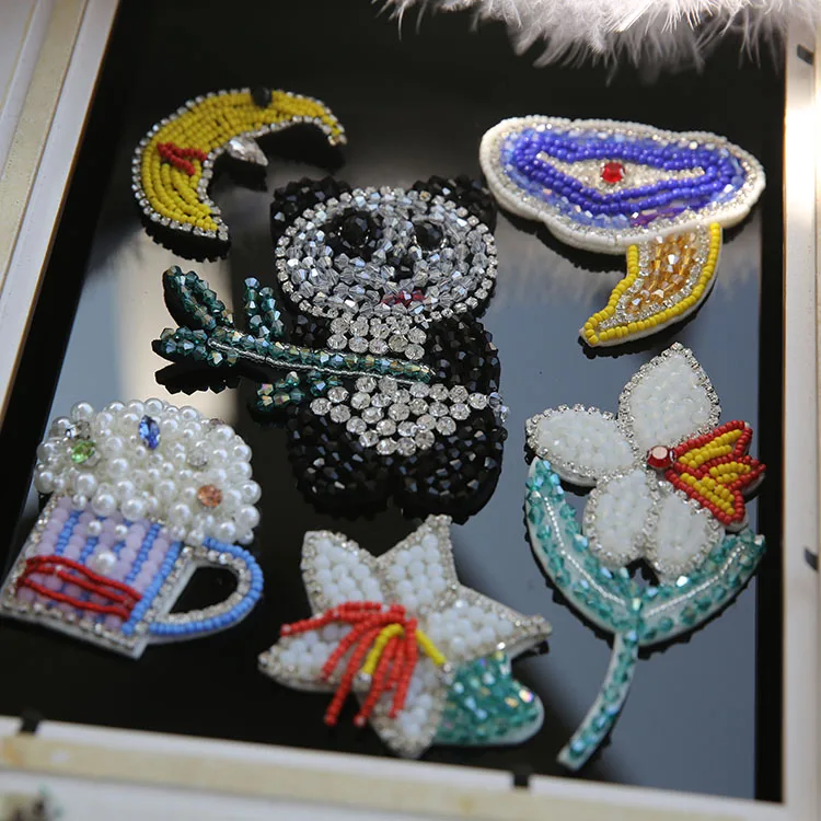 Buy 1PCS 3D Beaded Stickers DIY Clothing Accessories