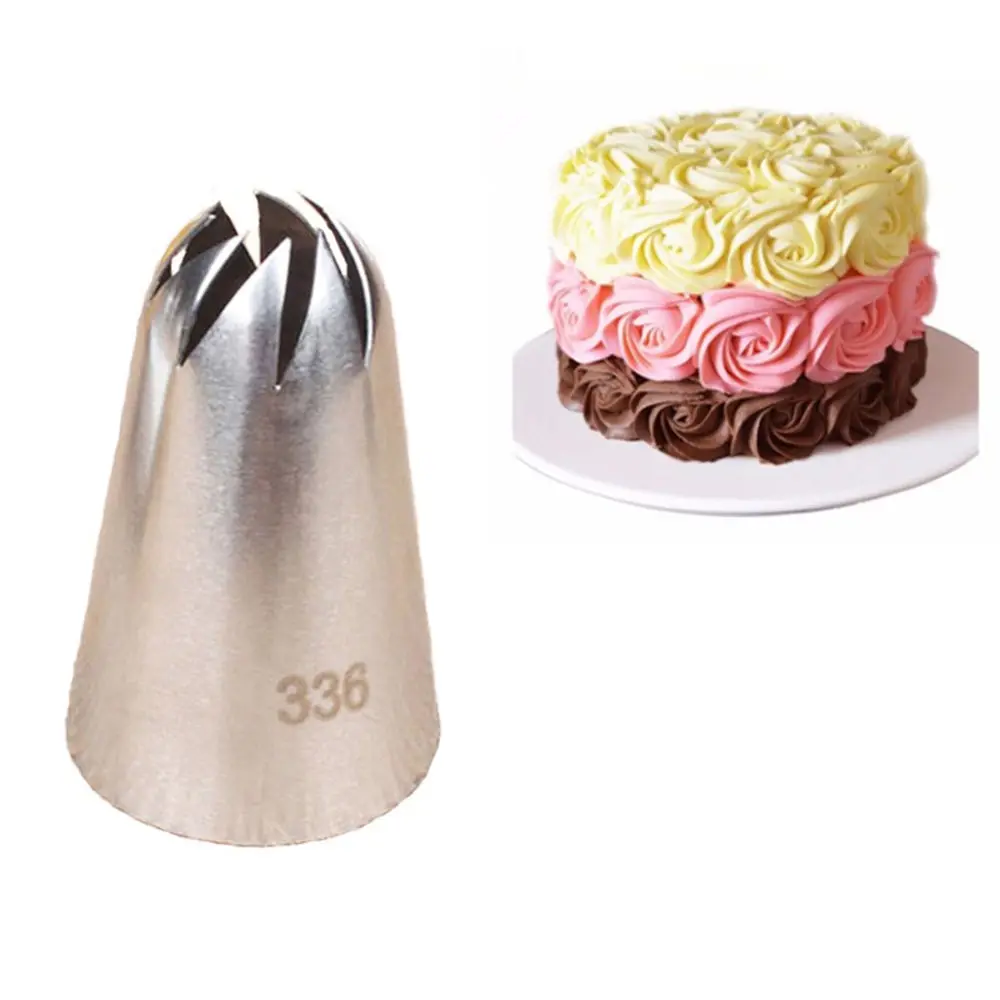 

#336 Large Size Icing Piping Nozzle Cake Cream Decoration Head Bakery Pastry Tips Stainless Steel Cake Decorating Tool