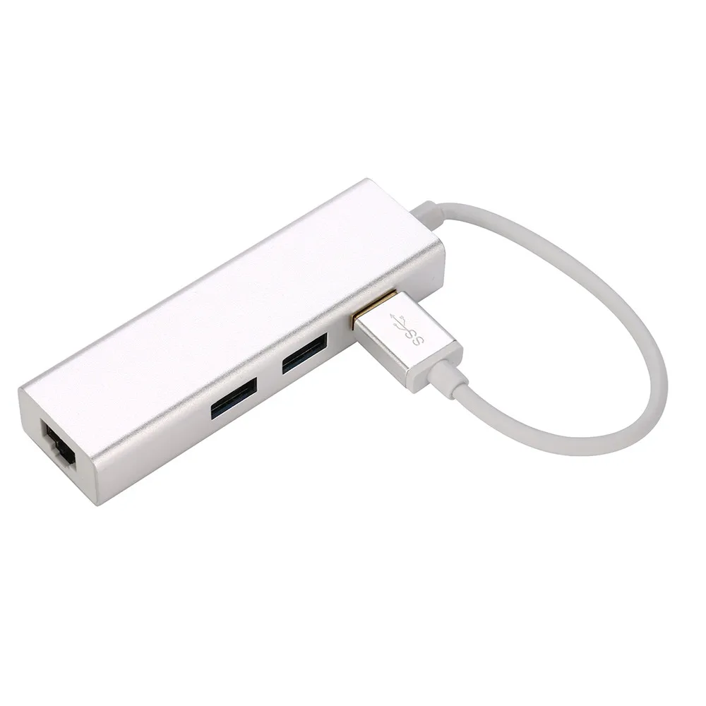 CARPRIE 3-Порты и разъёмы USB 3,0 концентратор и USB 3,0 Rj45 до 10/100/1000 Мбит Fast Ethernet LAN 6J13 Прямая