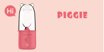 

cute Juicer CUP USB rechargeable Home Electric Juice maker 500ML 304 stainless steel Four-leaf blade Portable