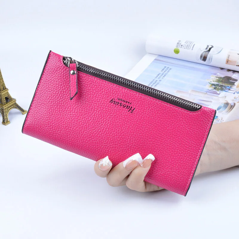 

Hot Selling Women's Lady Slim Long Wallet Purse Concise Card Money Cash Coin Holder Zipper -B5