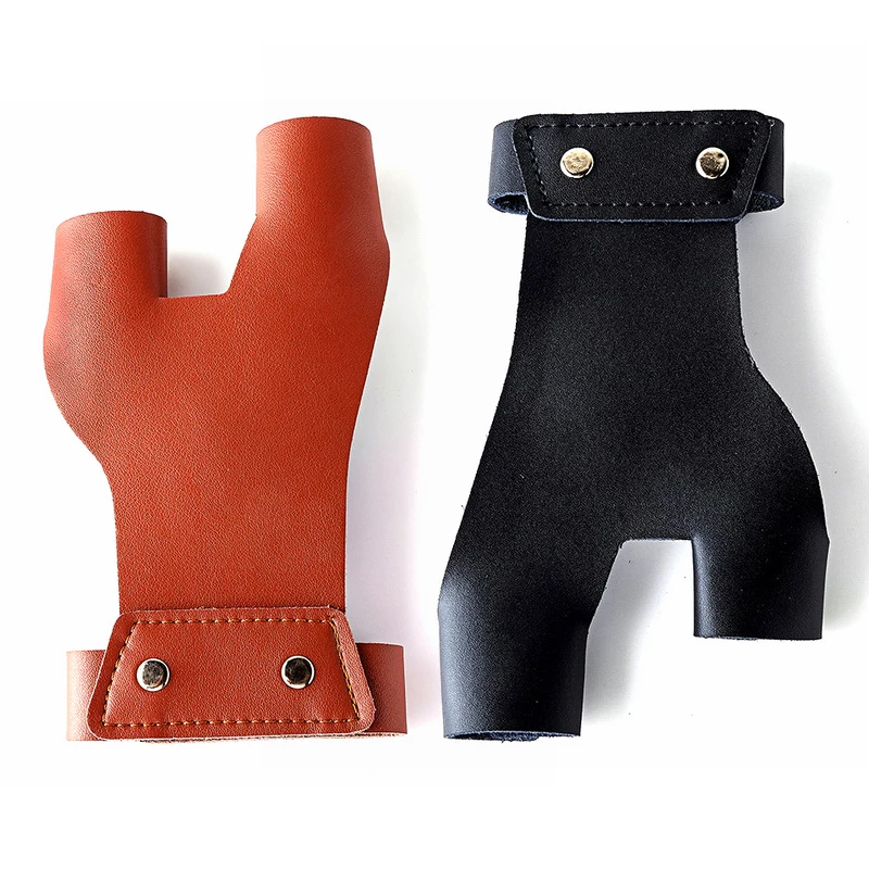 Cow Leather Archery Gloves Hand Guard Shooting Protection Pad Tab