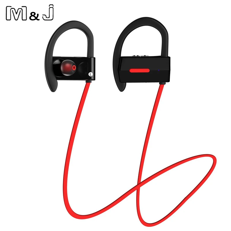 M & J Спортивные Беспроводные Bluetooth 4 1 наушники с крючком Hifi стерео музыкальный