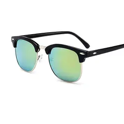 Полуметаллический солнцезащитные очки высокого качества мужские и женские брендовые дизайнерские очки зеркальные солнцезащитные очки