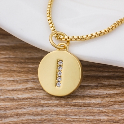 Sale Fashion Tiny Daint  Alphabet Pendants 26 Letters Necklace Gold Color for Women Girls Best Birthday Party Gift