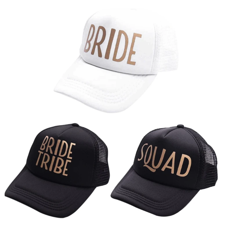 

Team Bride Squad Baseball Mesh Cap Men Women Wedding Party Adjustable Hat Funny