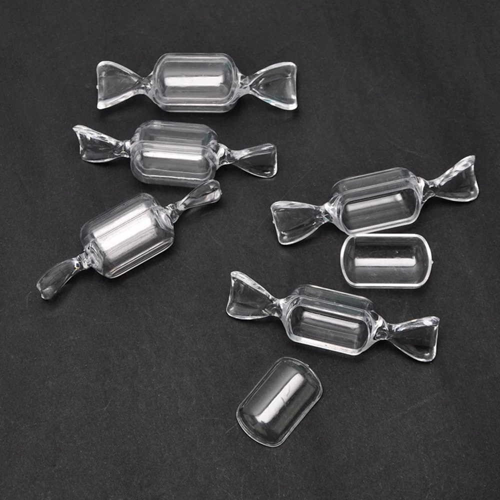 

10pcs/lot Candy-shaped Clear Plastic Candy Box for Wedding Birthday Party New Year Christmas DIY Gift Container Decor for Friend