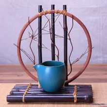 Ручная работа, фиолетовая бамбуковая круглая Лунная ваза для цветов, высокое качество, свадебное украшение для дома, подставки для цветов в подарок