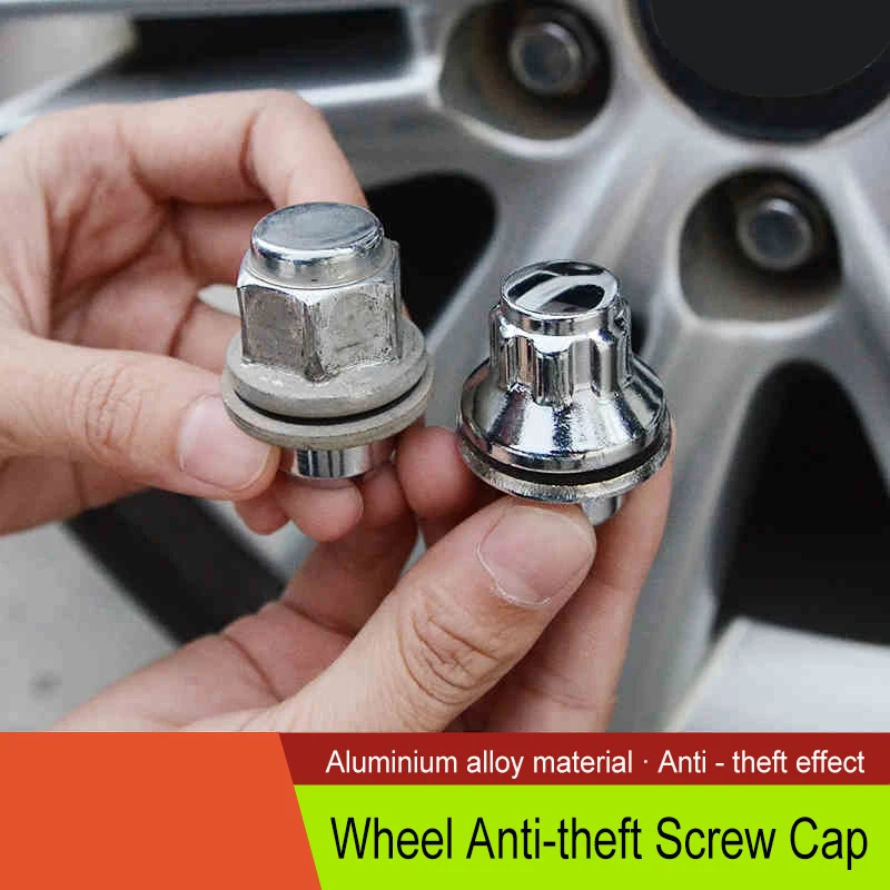 QHCP Aluminium Alloy Car Wheel Lock Nuts Protection 4Nuts 2Keys Lug