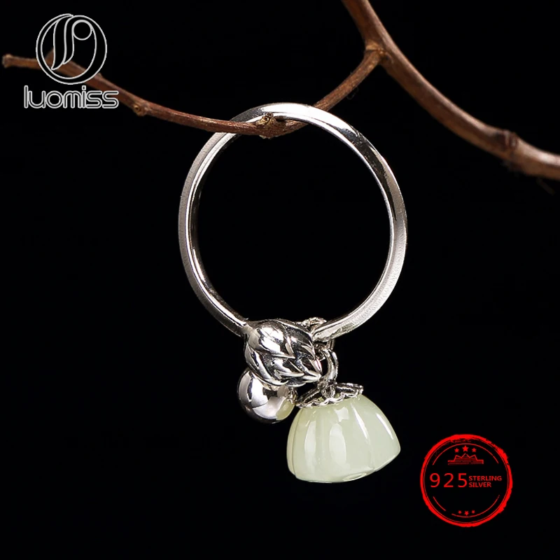 

S925 sterling silver natural lotus shape inlay open high-end wild wholesale ring