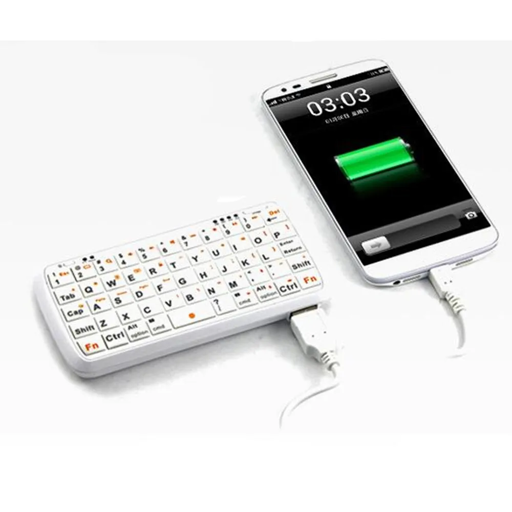 Gtide 2 in 1 Wireless Portable Qwerty Gaming MINI Bluetooth Keyboard