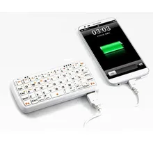 Gtide 2 in 1 Wireless Portable Qwerty Gaming MINI Bluetooth Keyboard With 5000 mAh Mobile Power Bank For IPad Iphone Samsung